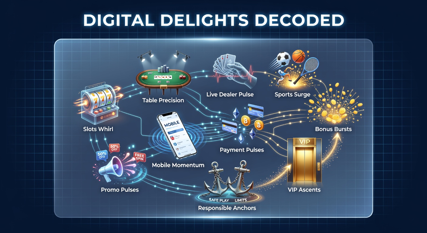 Vibrant display of spinning slots, precision table games, and live dealer action in a dynamic online casino interface