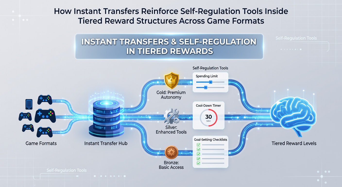 Illustration of tiered reward structures integrated with instant transfer systems in digital gaming environments