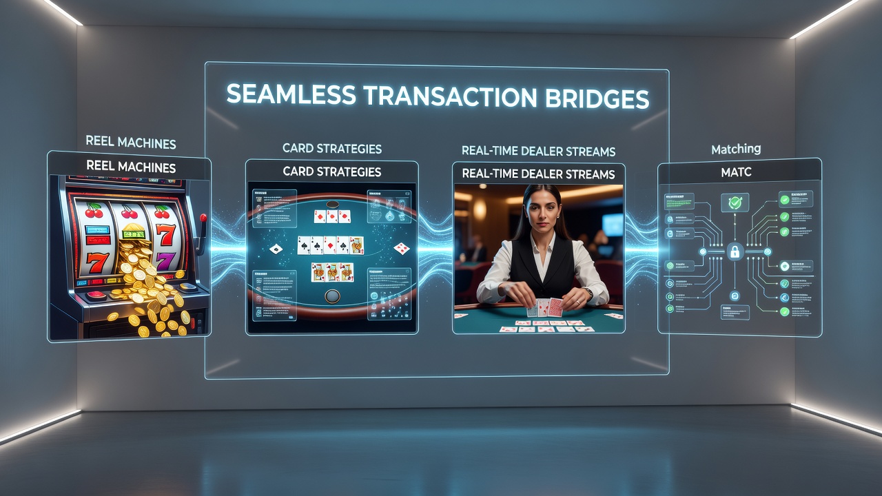 Security protocols and loyalty tracking integrated within casino transaction bridges