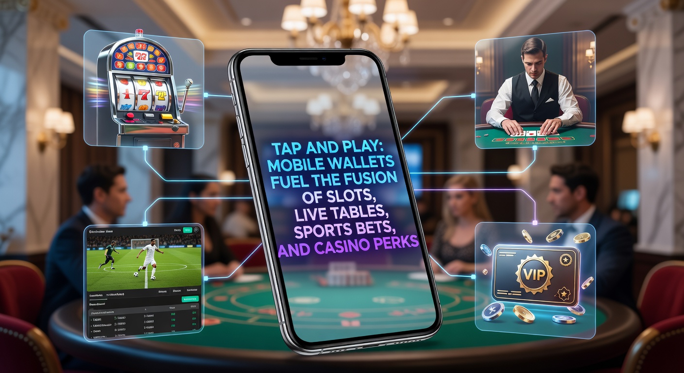 Vibrant smartphone screen showing a mobile wallet app instantly loading slots, live blackjack tables, sports betting odds, and loyalty perks in one seamless interface